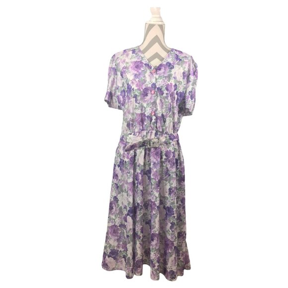 Anthony Richards vintage floral print dress size M - Picture 2 of 8